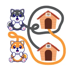 Скачать взлом Dog rush: Draw to save games — Много денег и все уровни открыты