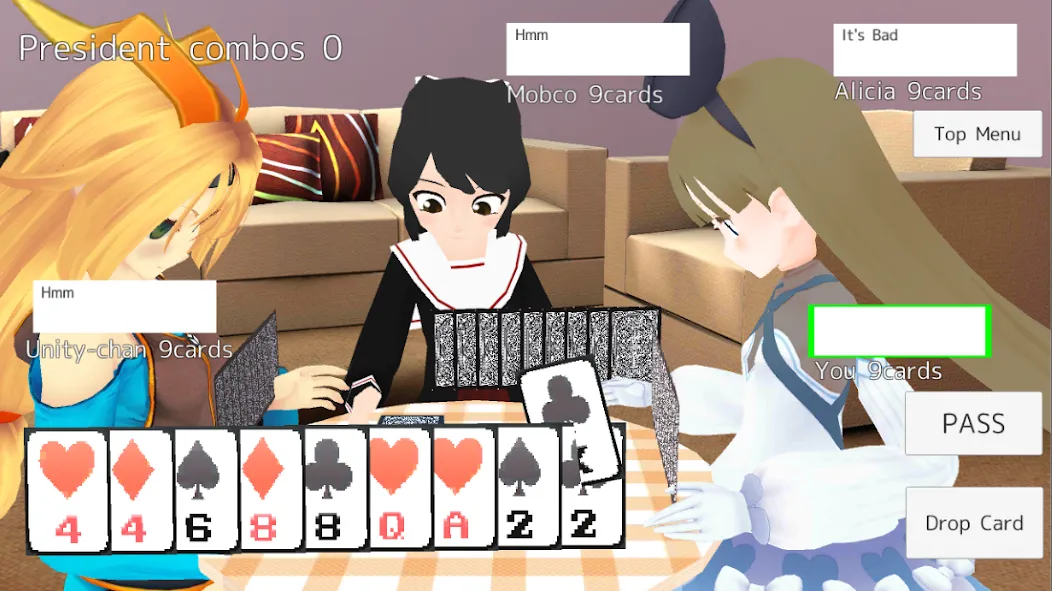 President Card Game мод на Андроид: Без рекламы и много денег — скриншот 1 President Card Game мод на Андроид: Без рекламы и много денег — скриншот 1