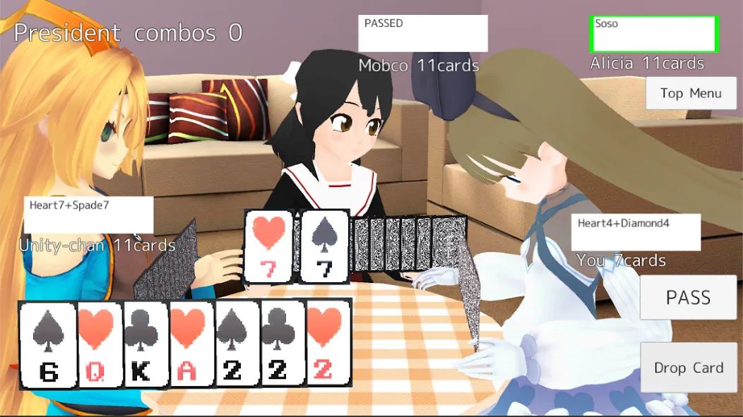 President Card Game мод на Андроид: Без рекламы и много денег — скриншот 3 President Card Game мод на Андроид: Без рекламы и много денег — скриншот 3