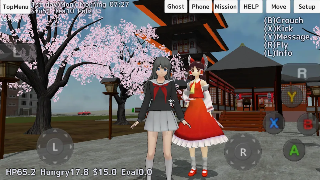 School Girls Simulator — взломанная версия, Много денег и все открыто — скриншот 2