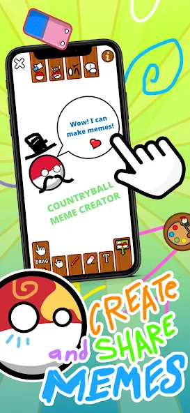 Countryball Potato Mayhem (Мод: Безлимитные монеты и все улучшения) — скачать на Андроид — скриншот 4 Countryball Potato Mayhem (Мод: Безлимитные монеты и все улучшения) — скачать на Андроид — скриншот 4