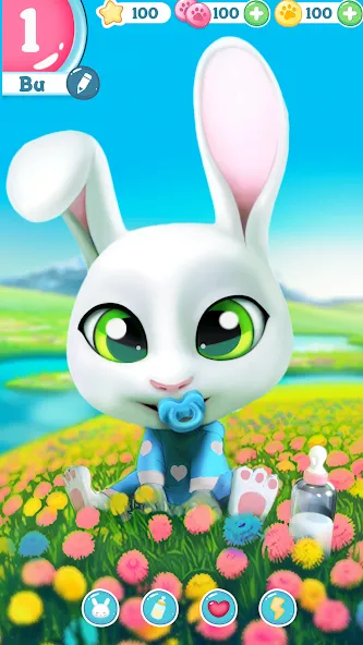 Bu Bunny - Cute pet care game взломанный APK — Много монет и ресурсов — скриншот 1 Bu Bunny - Cute pet care game взломанный APK — Много монет и ресурсов — скриншот 1