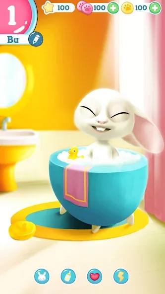 Bu Bunny - Cute pet care game взломанный APK — Много монет и ресурсов — скриншот 2 Bu Bunny - Cute pet care game взломанный APK — Много монет и ресурсов — скриншот 2
