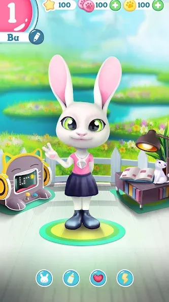 Bu Bunny - Cute pet care game взломанный APK — Много монет и ресурсов — скриншот 4 Bu Bunny - Cute pet care game взломанный APK — Много монет и ресурсов — скриншот 4