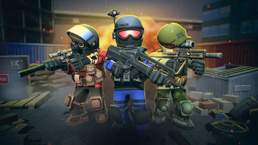 KUBOOM 3D: FPS Shooting Games — скачать мод: Безлимитные деньги и оружие — скриншот 2