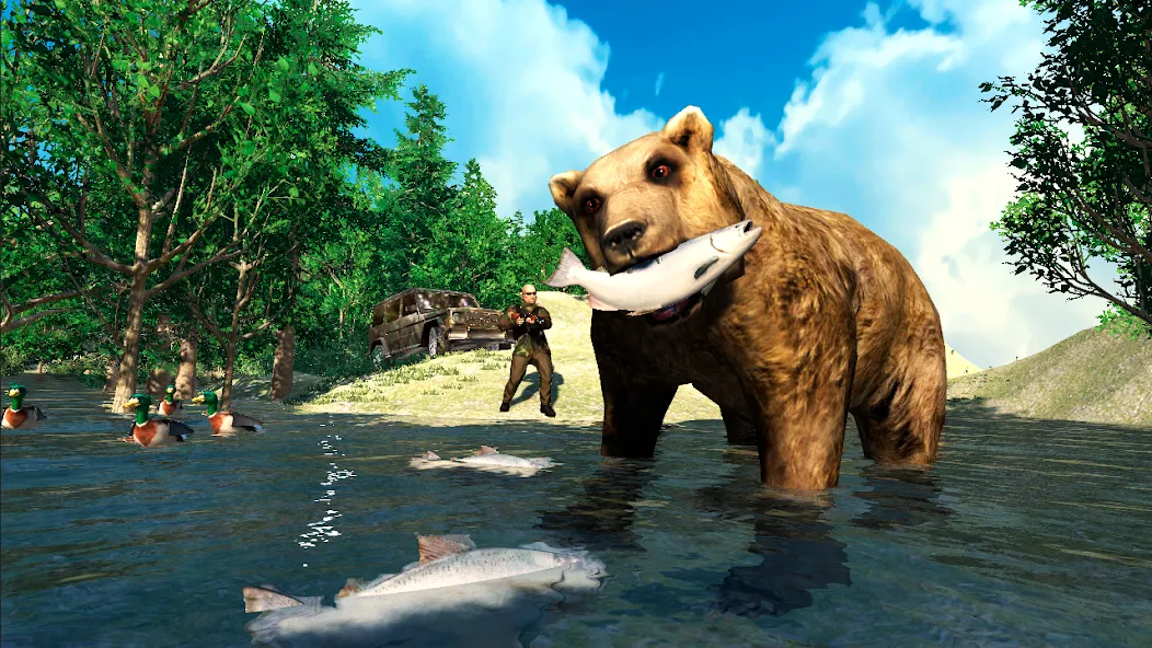 Hunting Simulator 4x4 взлом APK — Безлимитные деньги и патроны — скриншот 3