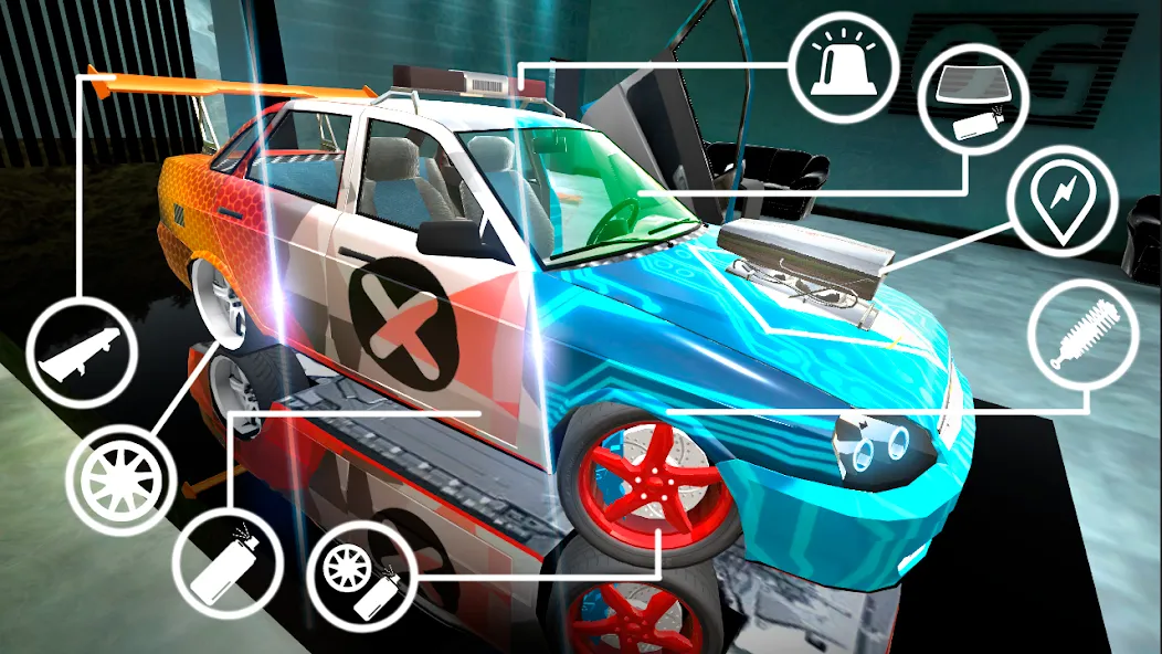 Russian Cars: Priorik 2 мод на Андроид: Безлимитные деньги и топливо — скриншот 2 Russian Cars: Priorik 2 мод на Андроид: Безлимитные деньги и топливо — скриншот 2