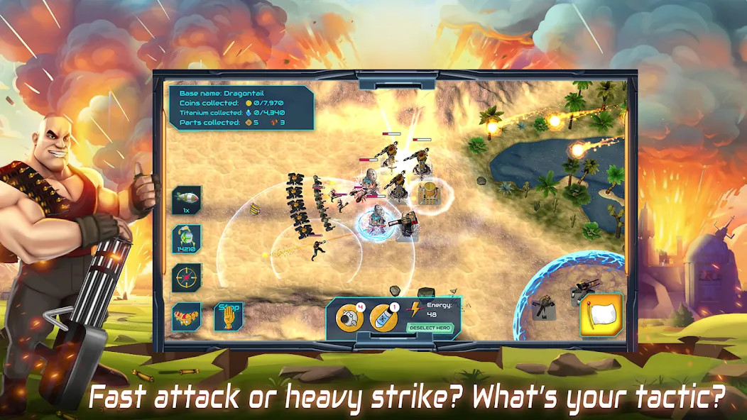 Скачать Boulder Base: Defense Strategy мод — Безлимитные ресурсы и усиленная база — скриншот 1 Скачать Boulder Base: Defense Strategy мод — Безлимитные ресурсы и усиленная база — скриншот 1