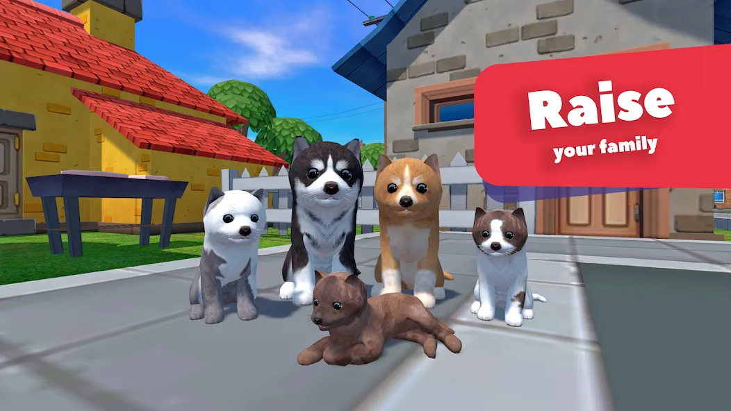 Скачать Dog Simulator - Animal Life на Андроид с модом — Безлимитные монеты и все породы — скриншот 1