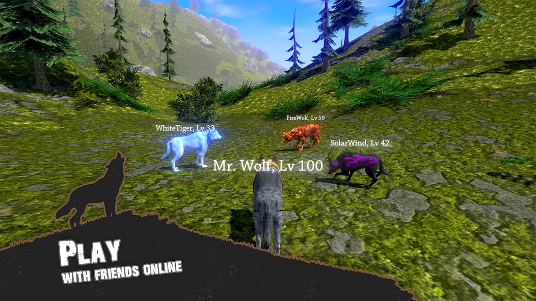 Wolf Simulator - Animal Games MOD APK: Безлимитные деньги и здоровье — скриншот 3