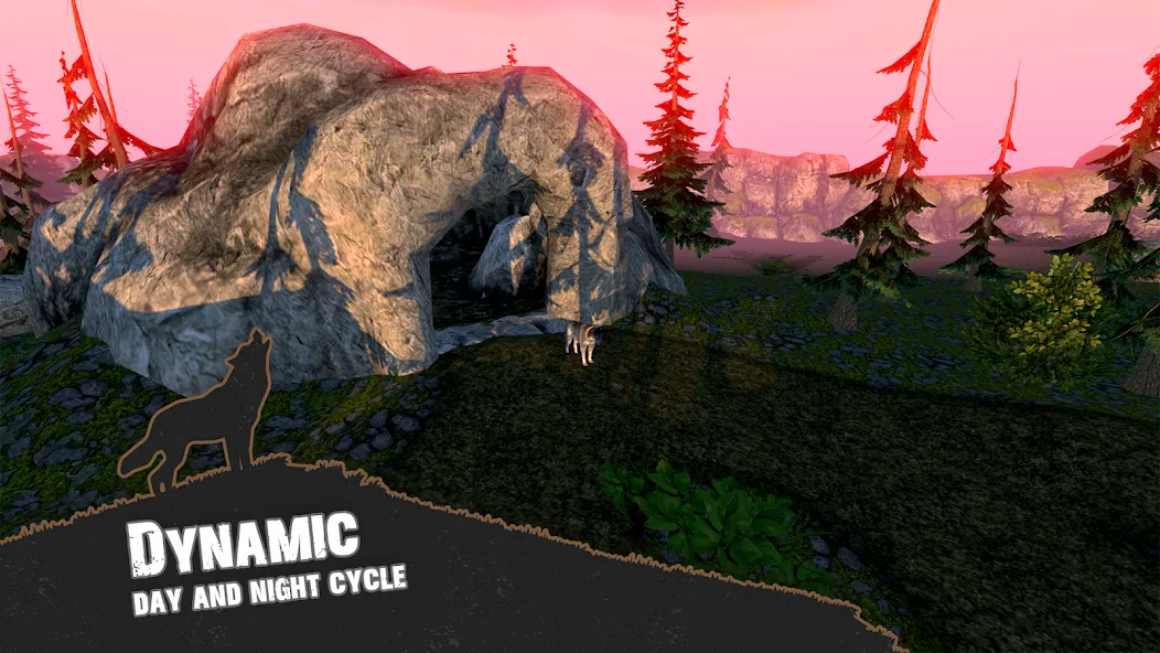 Wolf Simulator - Animal Games MOD APK: Безлимитные деньги и здоровье — скриншот 4
