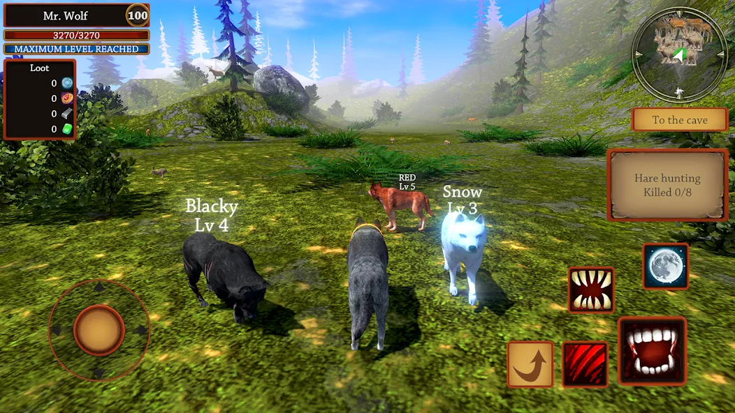 Wolf Simulator - Animal Games MOD APK: Безлимитные деньги и здоровье — скриншот 5