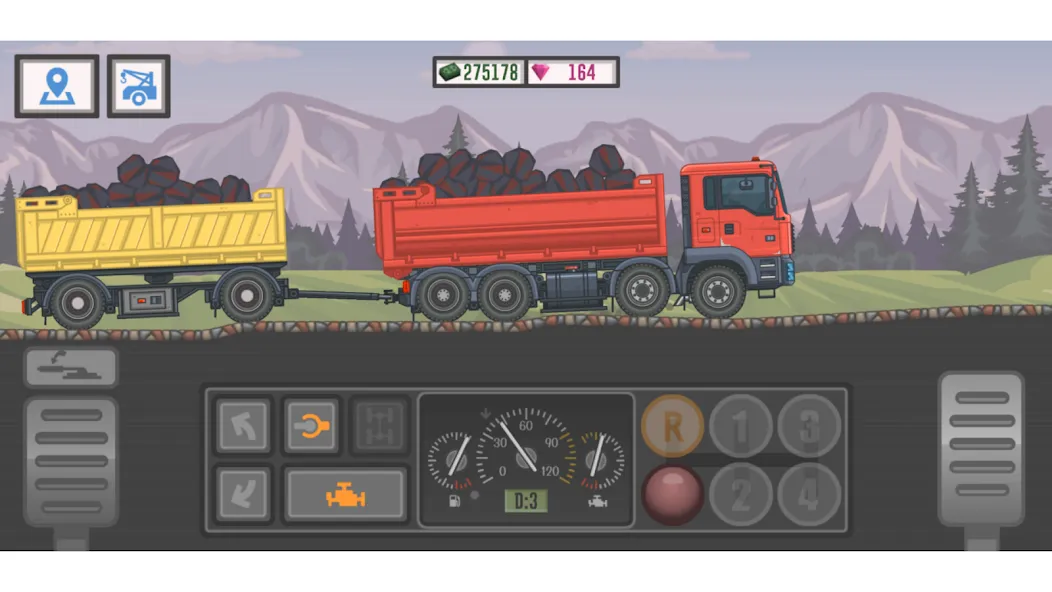 Trucker and Trucks MOD APK: Много денег и все грузовики открыты — скриншот 1