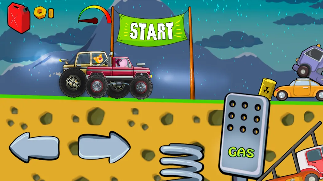 Kids Monster Truck Racing Game — последняя версия с модом (Без рекламы и все машины открыты) — скриншот 1 Kids Monster Truck Racing Game — последняя версия с модом (Без рекламы и все машины открыты) — скриншот 1