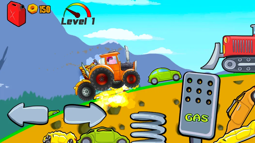 Kids Monster Truck Racing Game — последняя версия с модом (Без рекламы и все машины открыты) — скриншот 3 Kids Monster Truck Racing Game — последняя версия с модом (Без рекламы и все машины открыты) — скриншот 3