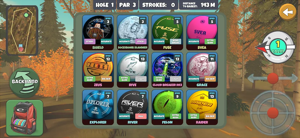 Disc Golf Valley взлом на Андроид — Безлимитные диски и открыты все поля — скриншот 3