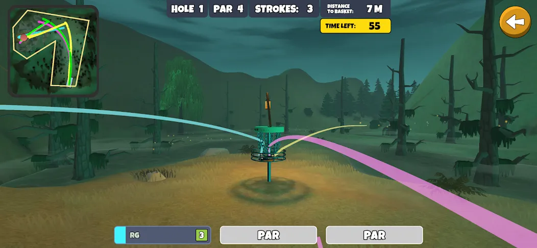 Disc Golf Valley взлом на Андроид — Безлимитные диски и открыты все поля — скриншот 5