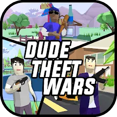Скачать Dude Theft Wars Shooting Games Mod APK — Безлимитные деньги и оружие