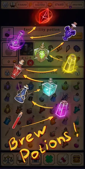 Potion shop: Alchemy Simulator — Безлимитные деньги и ресурсы, скачать мод APK — скриншот 1