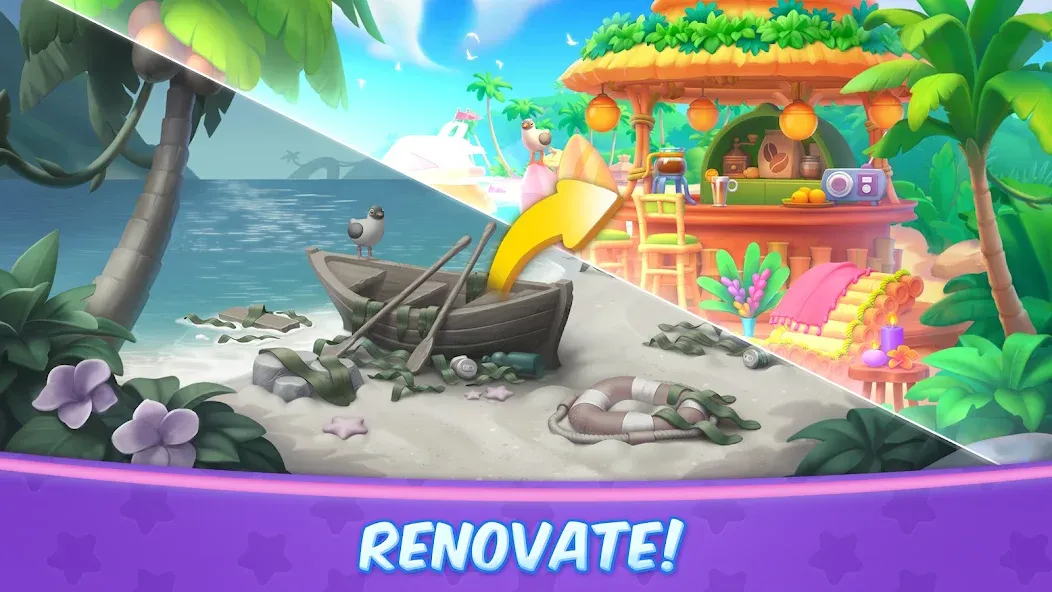 Tropicmania: Match-3 adventure бесплатно на Андроид — мод: Безлимитные жизни и много монет — скриншот 2 Tropicmania: Match-3 adventure бесплатно на Андроид — мод: Безлимитные жизни и много монет — скриншот 2
