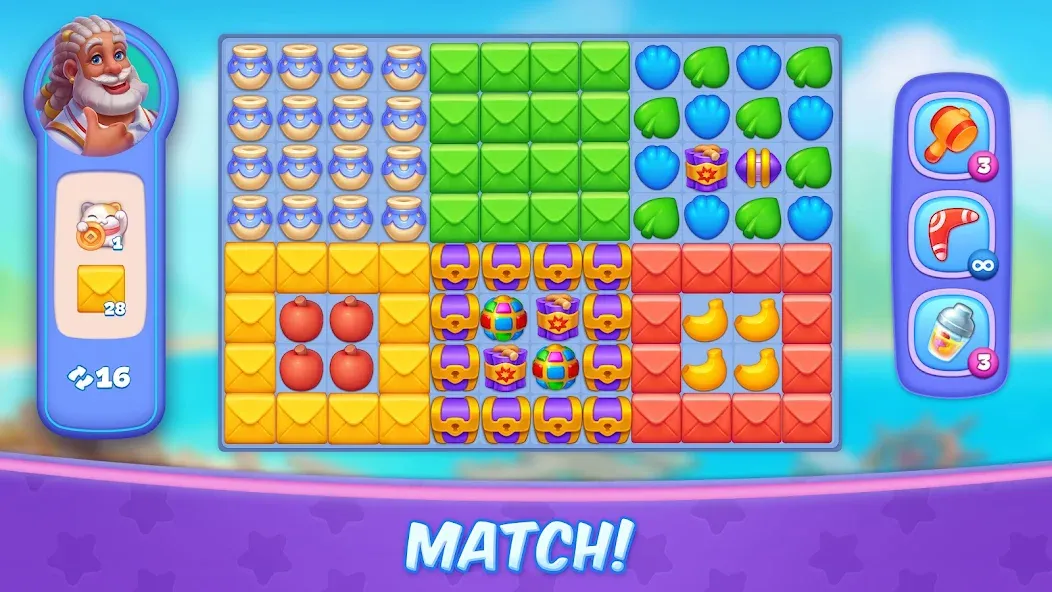 Tropicmania: Match-3 adventure бесплатно на Андроид — мод: Безлимитные жизни и много монет — скриншот 4 Tropicmania: Match-3 adventure бесплатно на Андроид — мод: Безлимитные жизни и много монет — скриншот 4