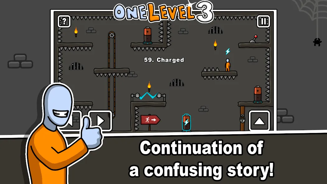 One Level 3 Stickman Jailbreak MOD APK скачать на Андроид — Безлимитные подсказки и открыты все уровни — скриншот 1 One Level 3 Stickman Jailbreak MOD APK скачать на Андроид — Безлимитные подсказки и открыты все уровни — скриншот 1