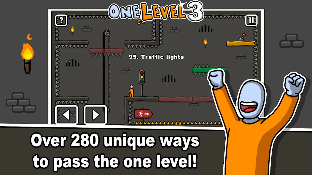 One Level 3 Stickman Jailbreak MOD APK скачать на Андроид — Безлимитные подсказки и открыты все уровни — скриншот 2 One Level 3 Stickman Jailbreak MOD APK скачать на Андроид — Безлимитные подсказки и открыты все уровни — скриншот 2