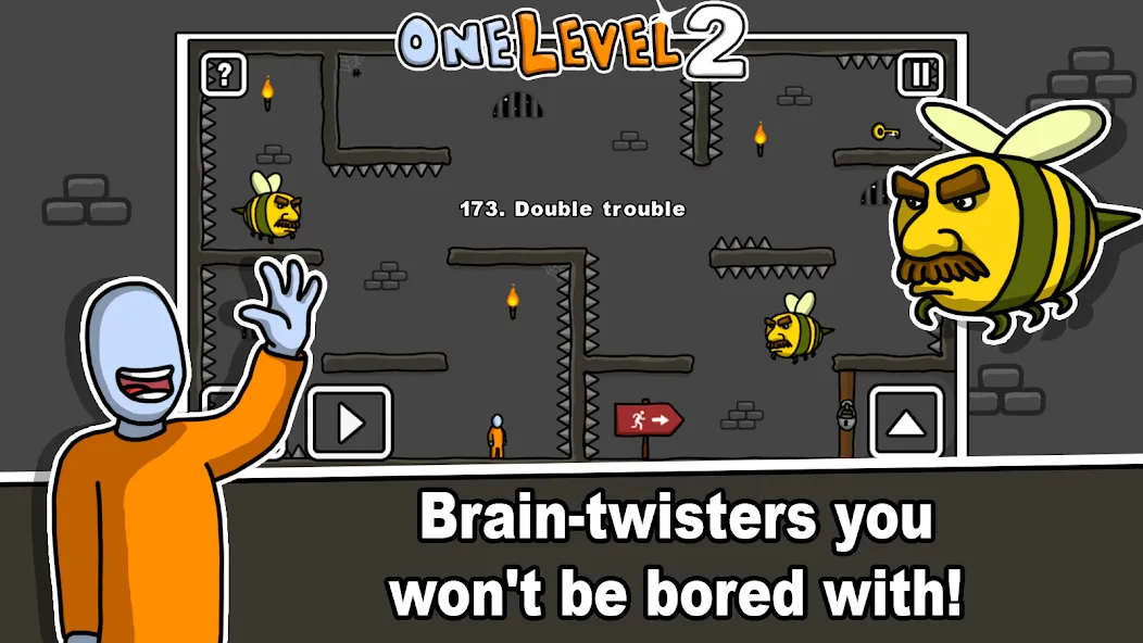 One Level 2 Stickman Jailbreak — взломанная версия, Открыты все уровни и подсказки — скриншот 3 One Level 2 Stickman Jailbreak — взломанная версия, Открыты все уровни и подсказки — скриншот 3