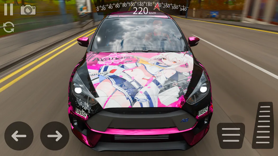 Drive Ford Focus RS Simulator взломанный APK — Безлимитные деньги и топливо — скриншот 4