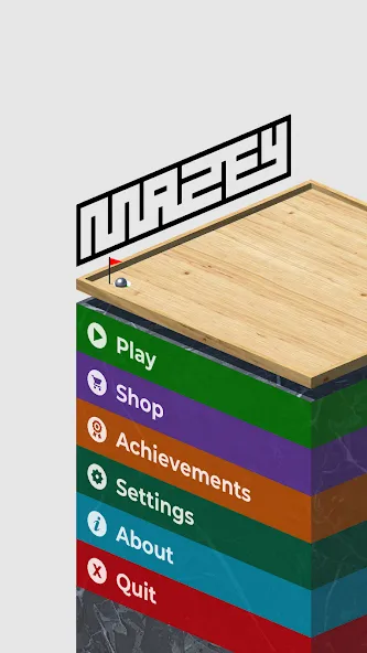 Mazey - Wooden Tilt Maze Game — скачать мод: Без рекламы и открыты все уровни — скриншот 1