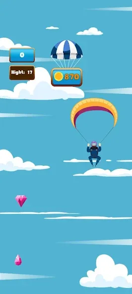 Скачать взлом The Parachute — Безлимитные прыжки и открыты все уровни — скриншот 4 Скачать взлом The Parachute — Безлимитные прыжки и открыты все уровни — скриншот 4
