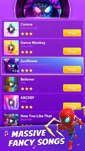 Universe Hero 3D - Music&Swing взломанный APK — Безлимитные монеты и все песни — скриншот 3