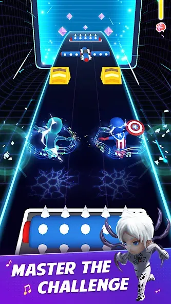 Universe Hero 3D - Music&Swing взломанный APK — Безлимитные монеты и все песни — скриншот 5