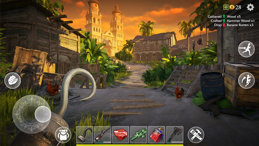 Скачать взлом Last Pirate: Survival Island — Безлимитные ресурсы и здоровье — скриншот 4