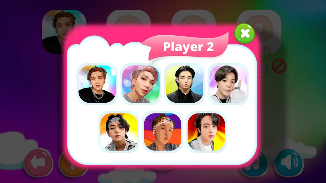 Мод Bangtan Memory — Безлимитные подсказки и жизни, скачать APK — скриншот 2