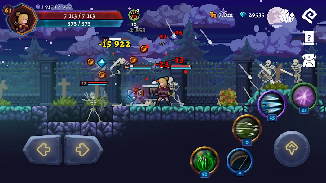Darkrise - Pixel Action RPG — взломанная версия, Безлимитные ресурсы и усиленный герой — скриншот 3 Darkrise - Pixel Action RPG — взломанная версия, Безлимитные ресурсы и усиленный герой — скриншот 3