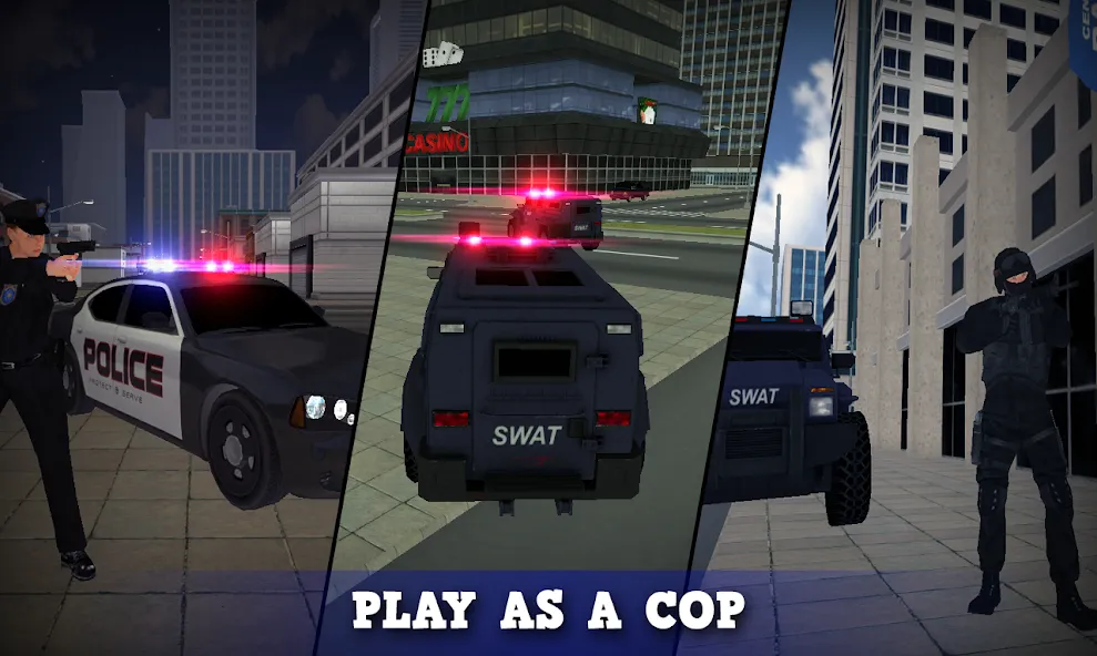 Justice Rivals 3 Cops&Robbers — Много денег и всё разблокировано, скачать мод APK — скриншот 1
