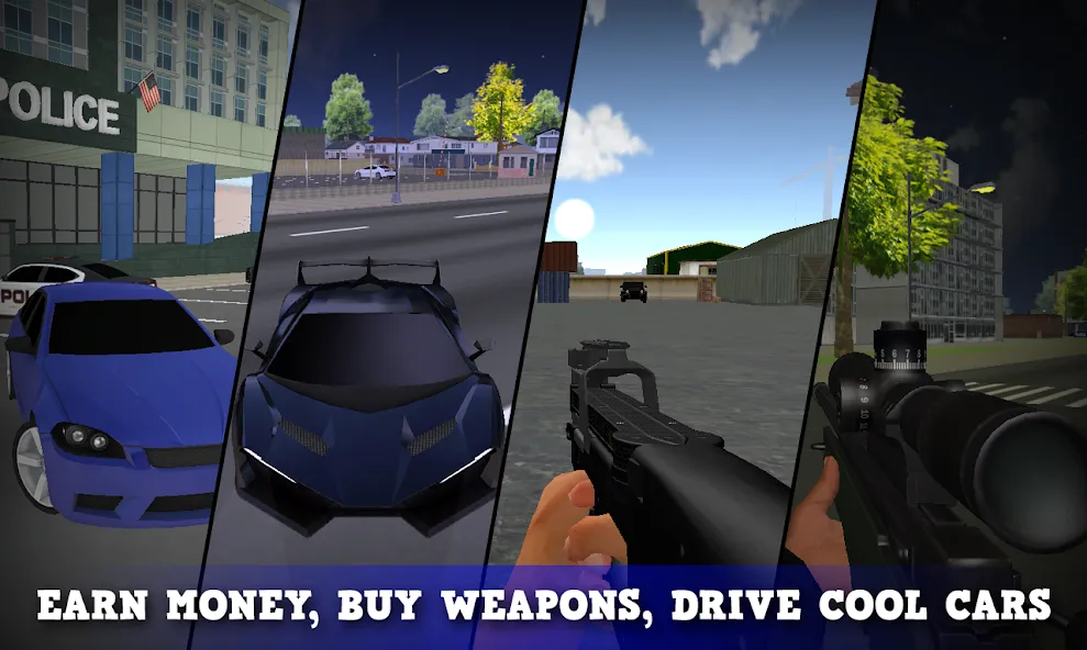 Justice Rivals 3 Cops&Robbers — Много денег и всё разблокировано, скачать мод APK — скриншот 3