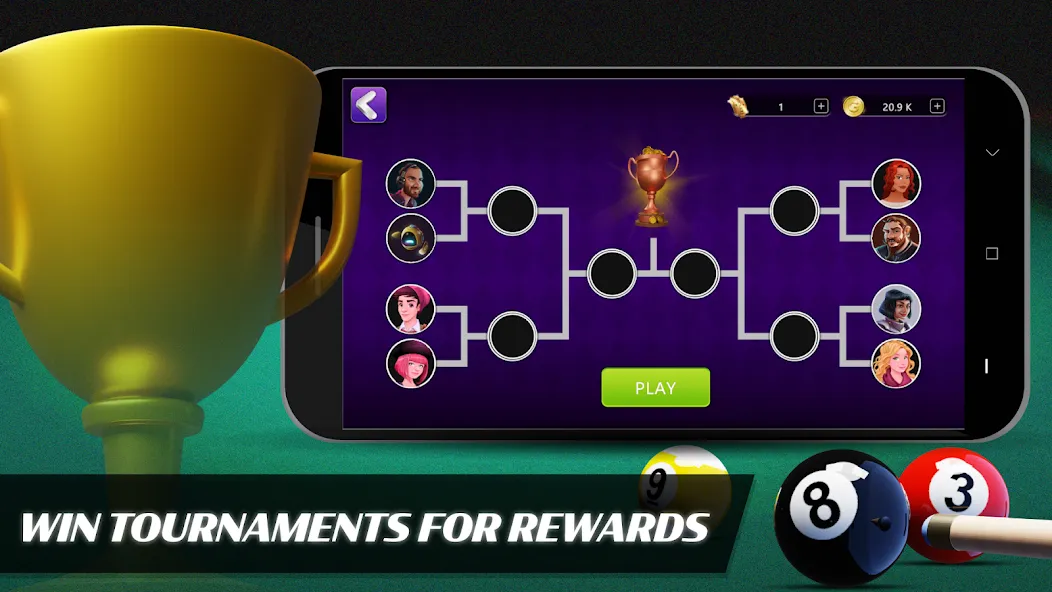 8 Ball Billiards Offline Pool взлом APK — Без рекламы и безлимитные монеты — скриншот 3