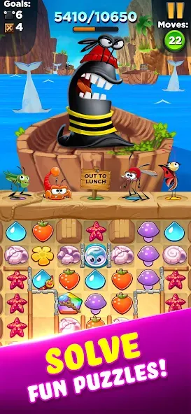 Best Fiends - Match 3 Puzzles мод на Андроид: Безлимитные ходы и подсказки — скриншот 2 Best Fiends - Match 3 Puzzles мод на Андроид: Безлимитные ходы и подсказки — скриншот 2