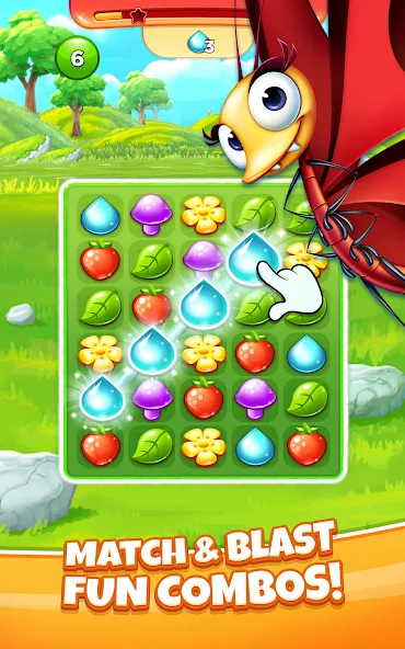 Match 3 Game - Fiends Stars — взломанная версия, Безлимитные жизни и усилители — скриншот 1 Match 3 Game - Fiends Stars — взломанная версия, Безлимитные жизни и усилители — скриншот 1