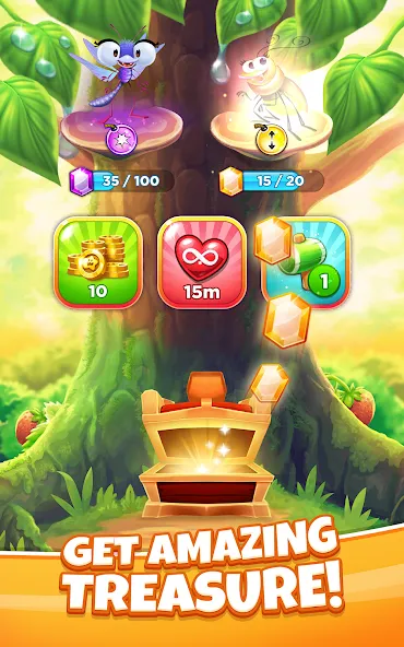Match 3 Game - Fiends Stars — взломанная версия, Безлимитные жизни и усилители — скриншот 4 Match 3 Game - Fiends Stars — взломанная версия, Безлимитные жизни и усилители — скриншот 4