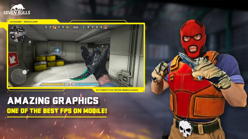 Counter Attack Multiplayer FPS на телефон — скачать мод: Много денег и всё открыто — скриншот 1 Counter Attack Multiplayer FPS на телефон — скачать мод: Много денег и всё открыто — скриншот 1