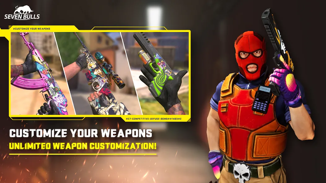 Counter Attack Multiplayer FPS на телефон — скачать мод: Много денег и всё открыто — скриншот 3 Counter Attack Multiplayer FPS на телефон — скачать мод: Много денег и всё открыто — скриншот 3