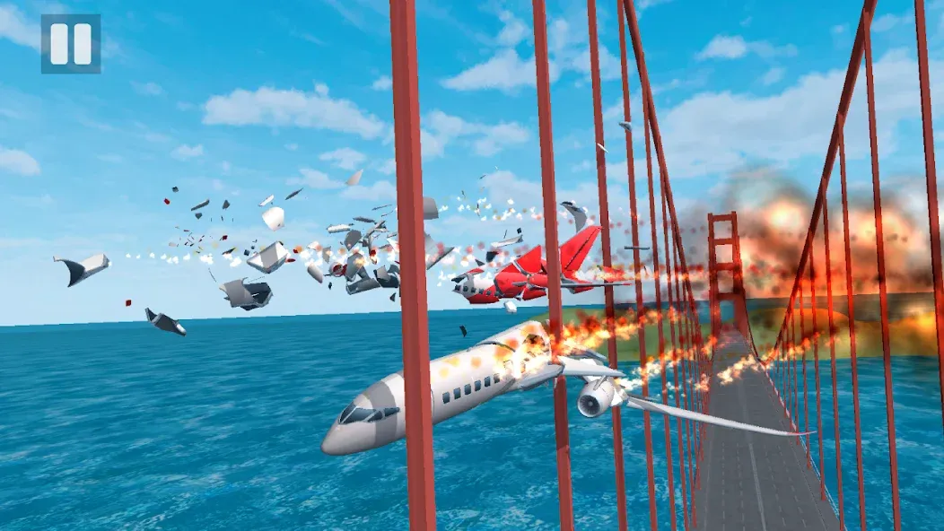 Plane Crash: Flight Simulator — последняя версия с модом (Безлимитные деньги и все самолёты открыты) — скриншот 2