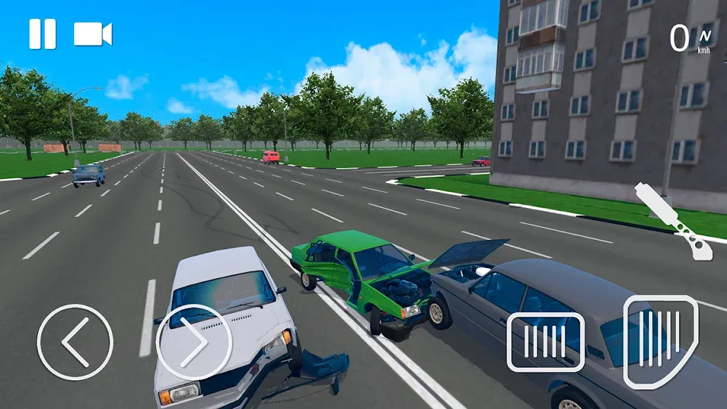 Скачать взлом Russian Car Crash Simulator — Безлимитные деньги и все машины — скриншот 1