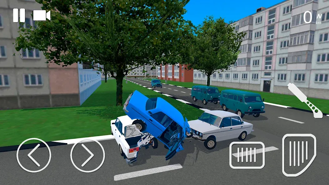Скачать взлом Russian Car Crash Simulator — Безлимитные деньги и все машины — скриншот 2