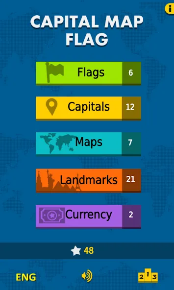 Capital Map Flag - geo quiz — скачать мод: Все столицы и флаги открыты — скриншот 1 Capital Map Flag - geo quiz — скачать мод: Все столицы и флаги открыты — скриншот 1