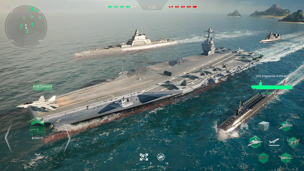 Modern Warships: Naval Battles (Мод: Безлимитные деньги и боеприпасы) — скачать на Андроид — скриншот 2