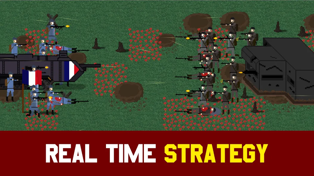Trench Warfare 1917: WW1 RTS мод на Андроид: Безлимитные деньги и ресурсы — скриншот 1 Trench Warfare 1917: WW1 RTS мод на Андроид: Безлимитные деньги и ресурсы — скриншот 1